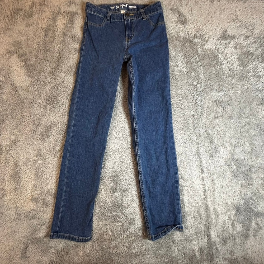 Cat & Jack Boys Straight Super Stretch Jeans Medium Wash Blue Size 14 Slim